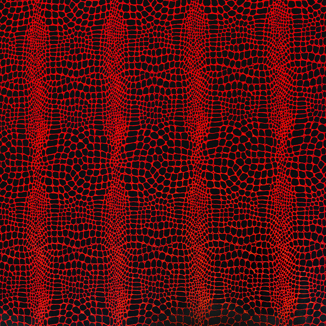 Prägepapier Croco Black Red in 2 Größen