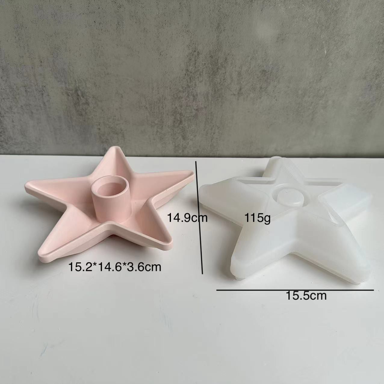 Silikonform 3D Kerzenständer Stern