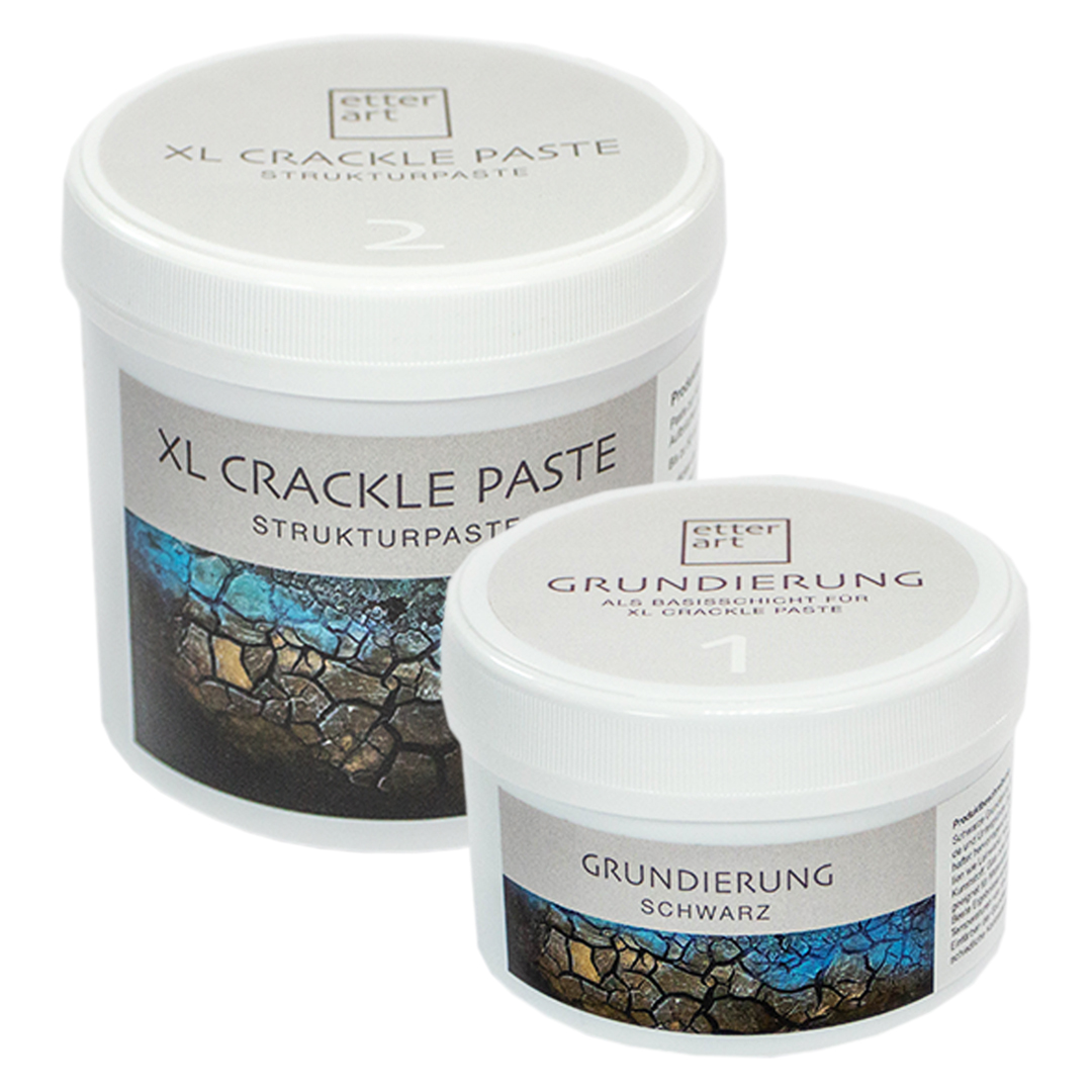 Etter Art XL CRACKLE PASTE - Set 2,3 kg (mit schwarzer Grundierung)