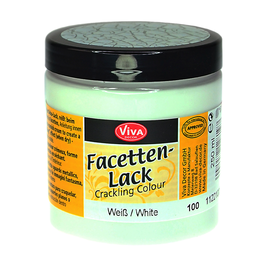 Facettenlack Crackling Color Weiß 250 g