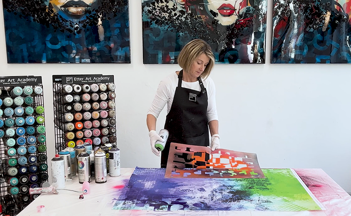 „How to Stencil Art“: Online course on techniques for art with stencils – English