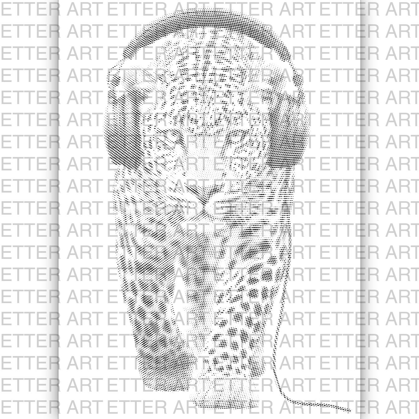 LEOPARD HEADPHONES - 42,0 x 59,4 cm