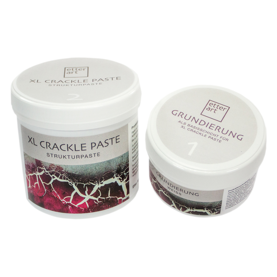 Etter Art XL CRACKLE PASTE - Set 280 g (mit weißer Grundierung)