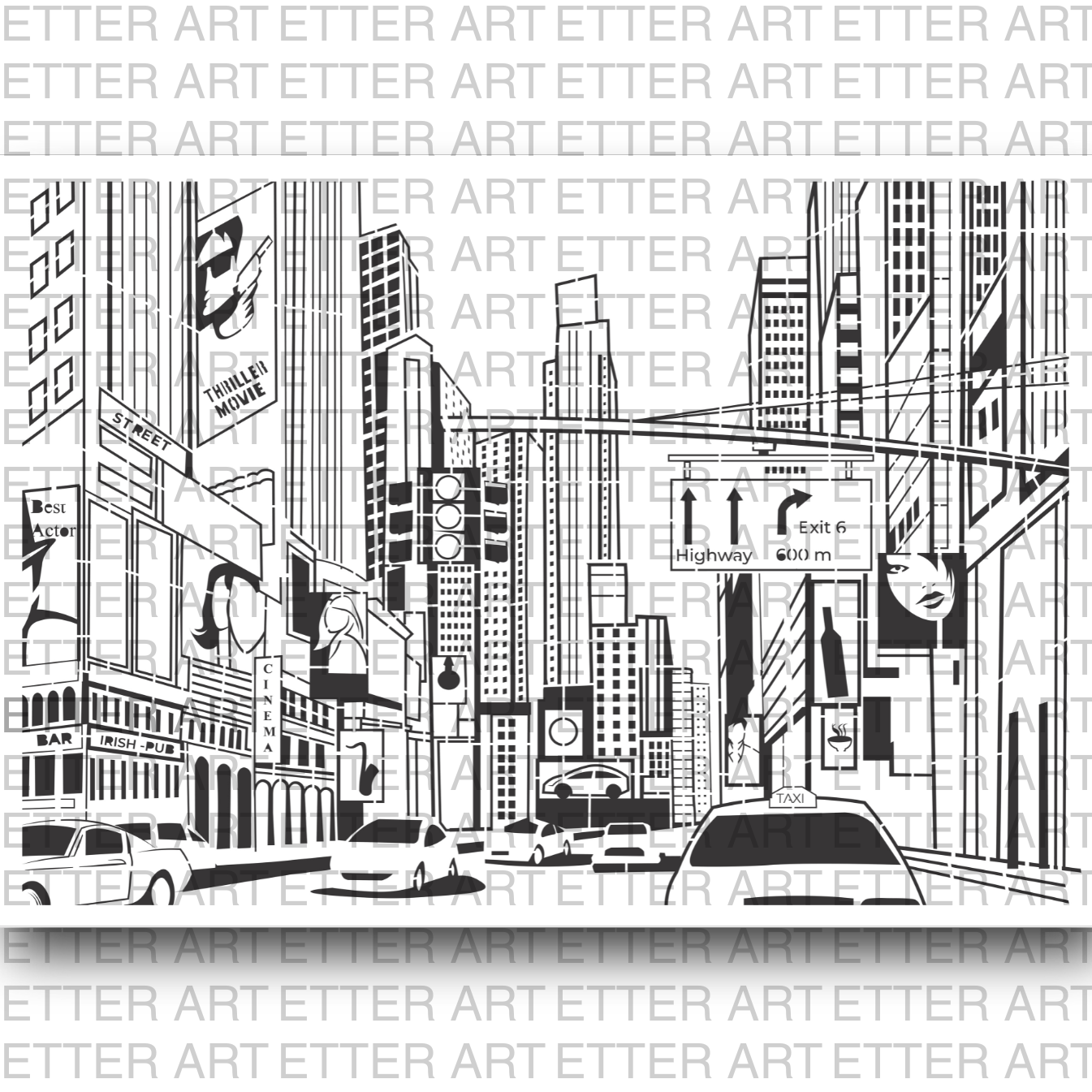 CITYSCAPE 1 - 29,7 x 42,0 cm